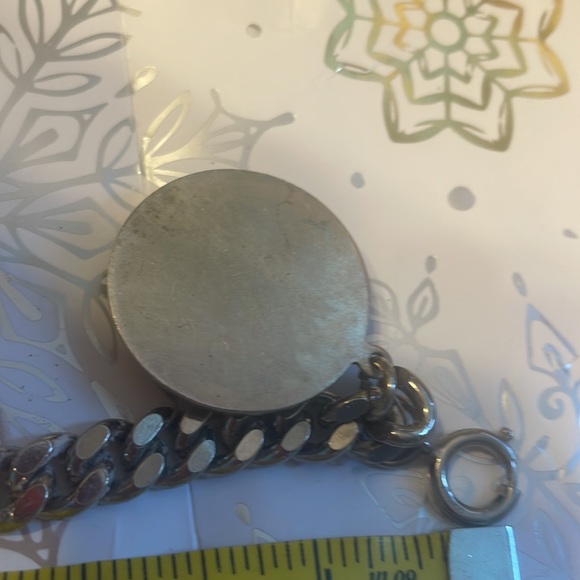 Zodiac Aries RAM 7” bracelet silver vintage non magnetic 🧲 53grams $ 756.value - Picture 4 of 11